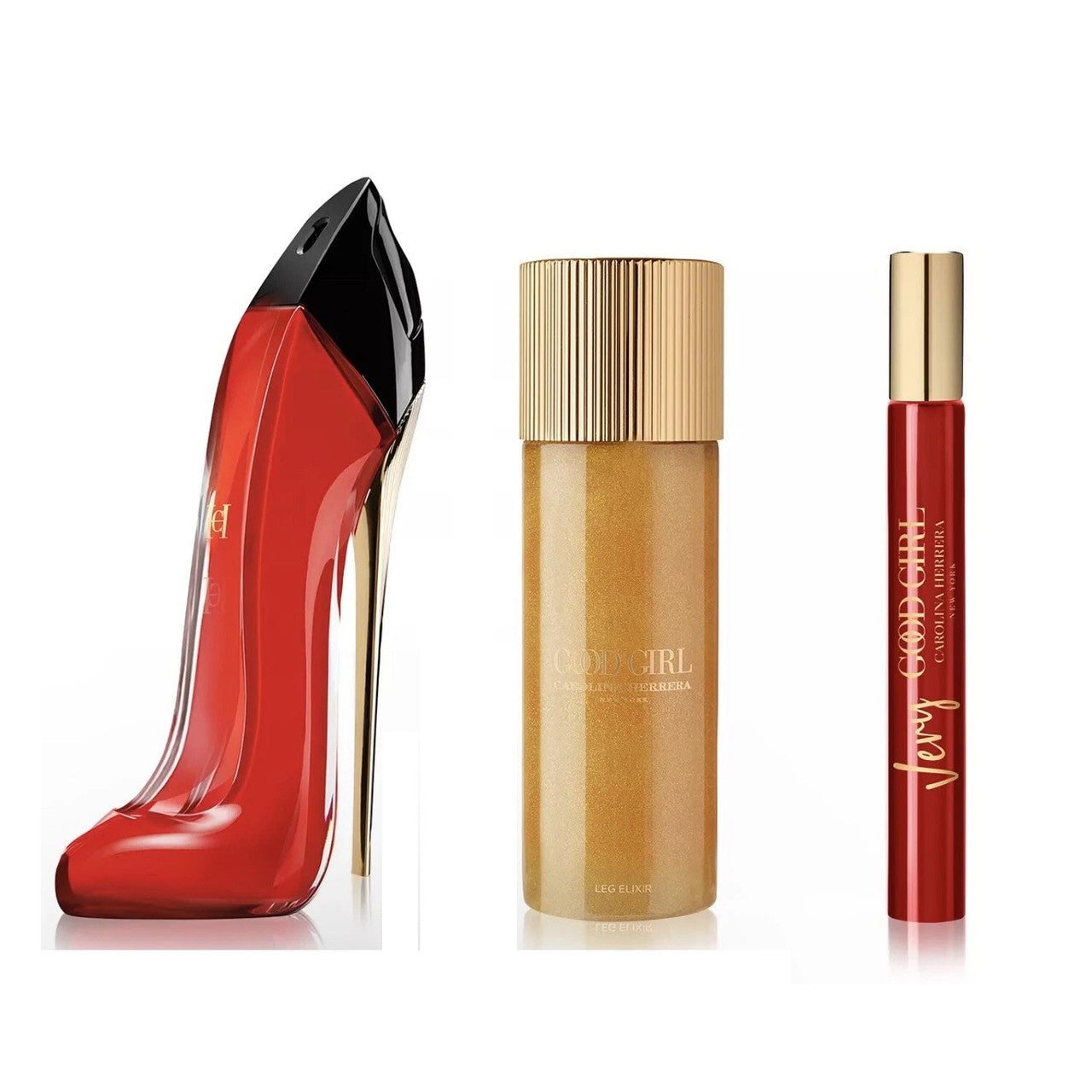 CAROLINA HERRERA VERY GOOD GIRL 3 PCS SET: 2.7 EAU DE PARFUM SPRAY + 0.33 OZ EAU DE PARFUM SPRAY + 3.4 BODY OIL