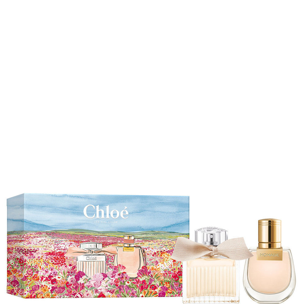 CHLOE 2 *20ML EAU DE PARFUM SPRAY SET FOR WOMEN: CHLOE SIGNATURE 0.67 EAU DE PARFUM SPRAY + CHLOE NOMADE 0.67 EAU DE PARFUM SPRAY