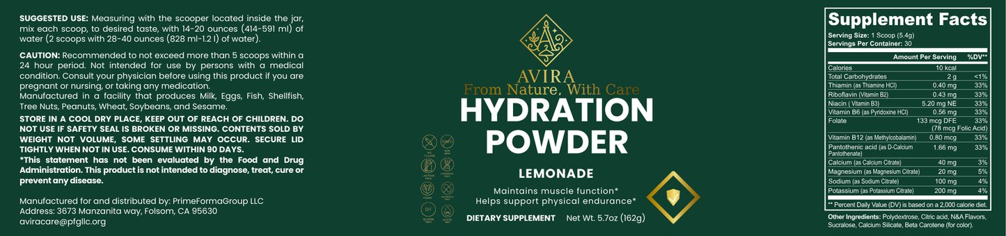 Hydration Powder (Lemonade)