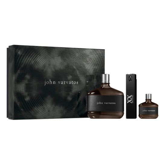 JOHN VARVATOS HERITAGE 3 PCS SET FOR MEN: 4.2 EAU DE TOILETTE SPRAY + 15 ML EAU DE TOILETTE SPRAY MINI + XX 0.57 EAU DE TOILETTE SPRAY